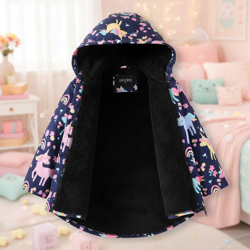 girls unicorn coat - lifestyle