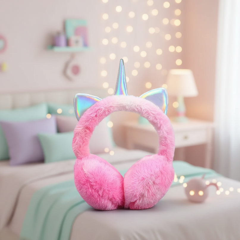 girls unicorn earmuffs - lifestyle