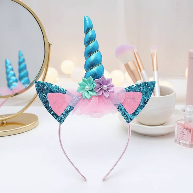 girls unicorn headband - lifestyle