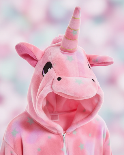 girls unicorn onesie - detail