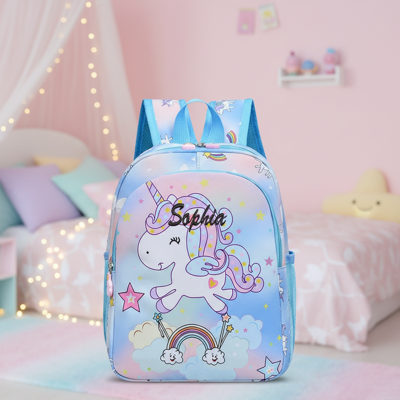 girls unicorn school backpack - lifestyle