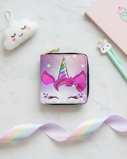 girls unicorn wallet - flat-lay