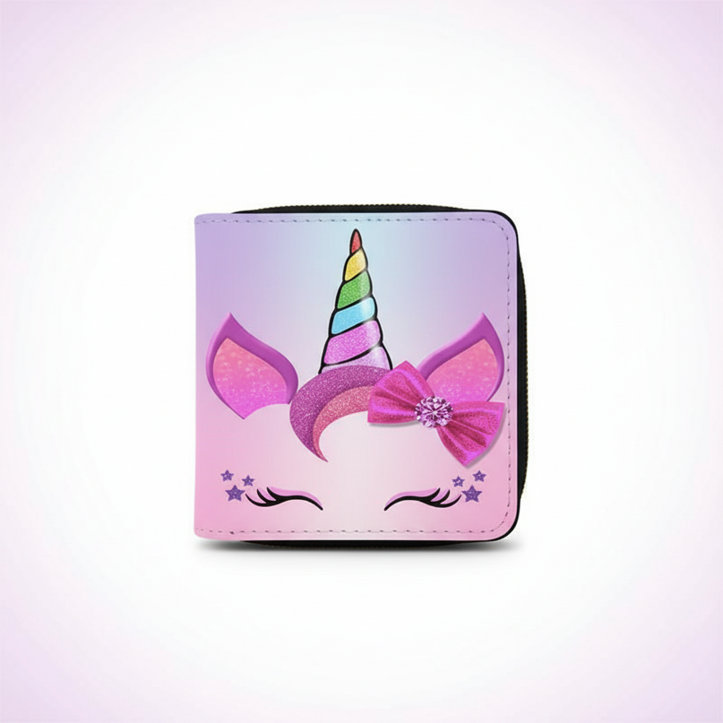 girls unicorn wallet - white-bg