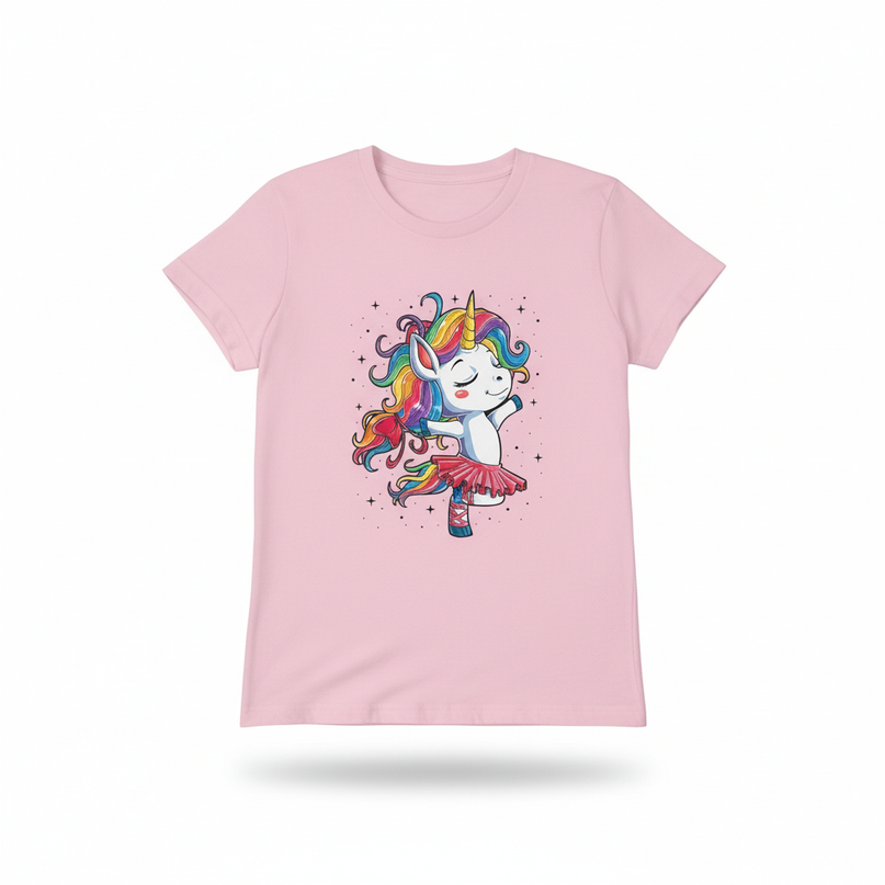 glam unicorn shirt - white-bg