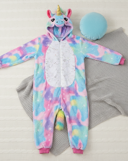 glitter onesie unicorn - flat-lay