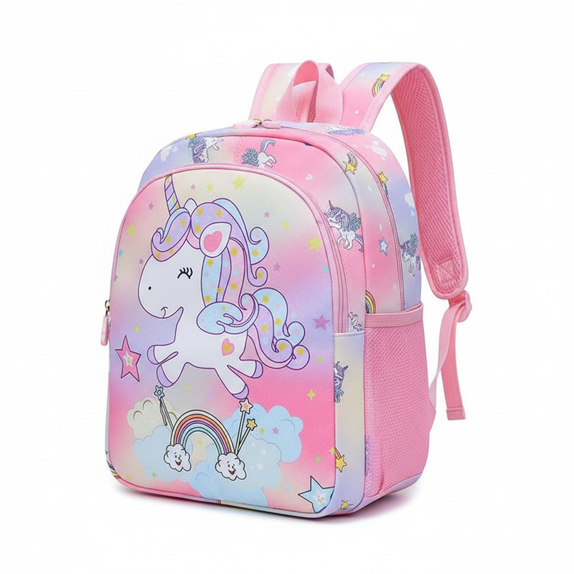 glitter unicorn backpack - white-bg