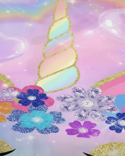 glitter unicorn bedding - detail