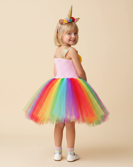 glitter unicorn dress sequin carnival - back