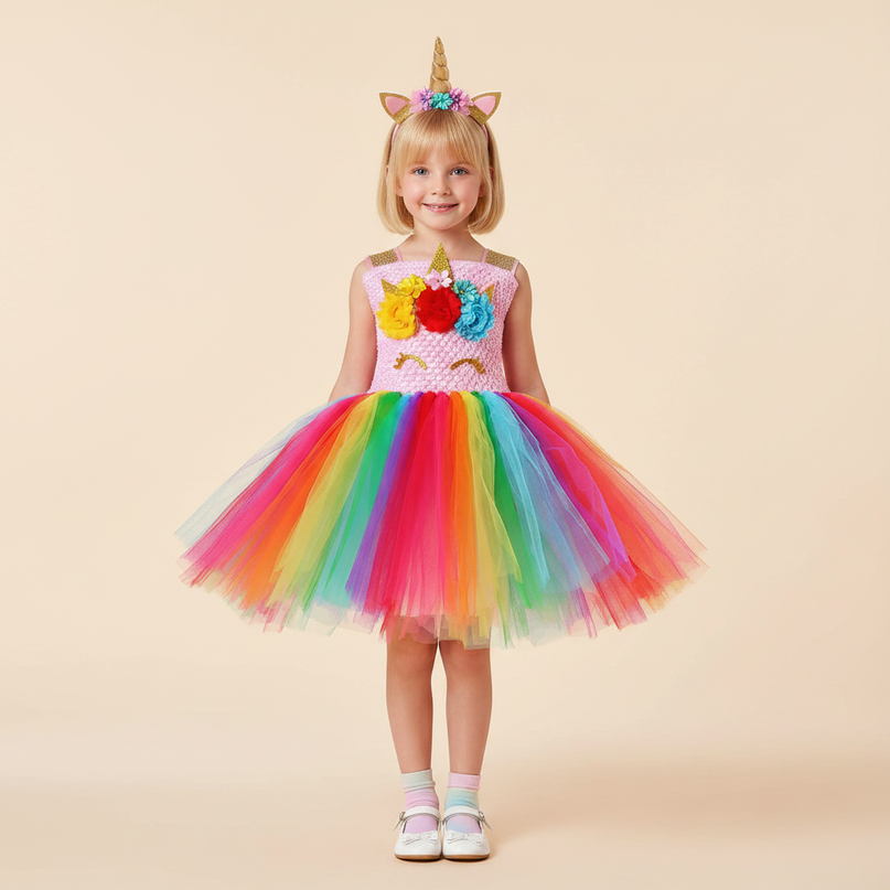 glitter unicorn dress sequin carnival - detail