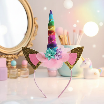 glitter unicorn headband - lifestyle
