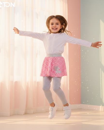 glitter unicorn leggings - in-use