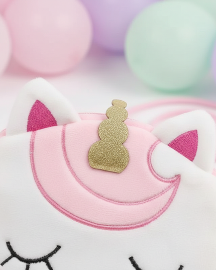 glitter unicorn purse - detail