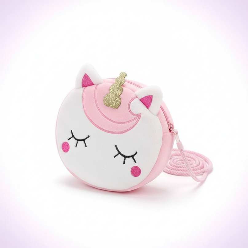 glitter unicorn purse - white-bg