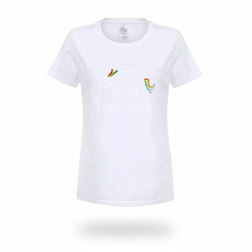 glitter unicorn shirt - white-bg