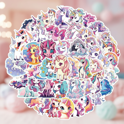 glitter unicorn stickers - lifestyle