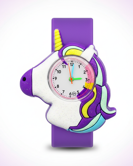 glitter unicorn watch - white-bg