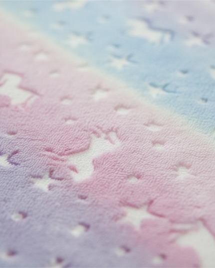 glow dark unicorn rug - detail