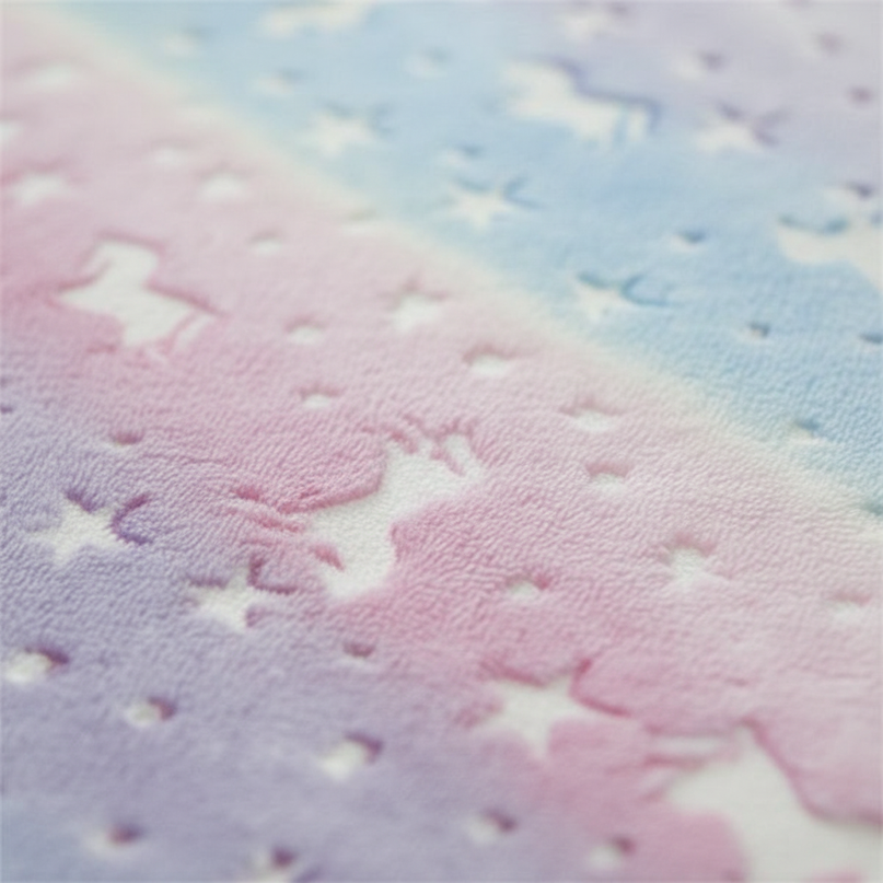 glow dark unicorn rug - detail