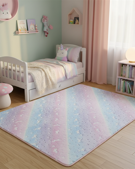 glow dark unicorn rug - lifestyle