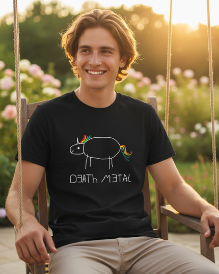 glow dark unicorn shirt - in-use