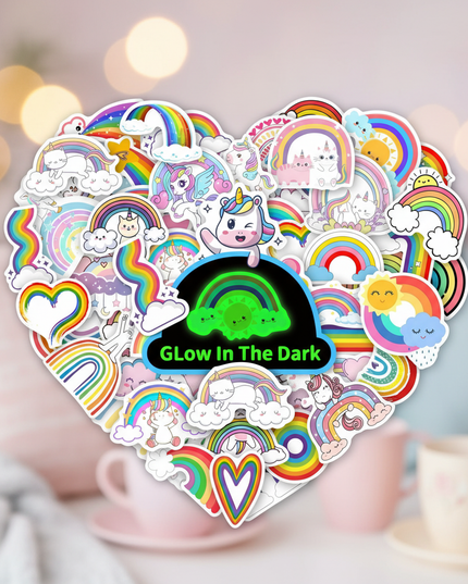 glow dark unicorn stickers - lifestyle