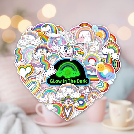 glow dark unicorn stickers - lifestyle