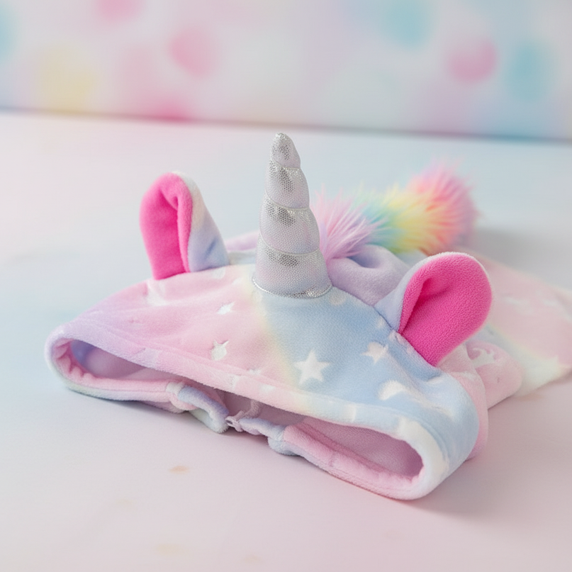 glow in the dark unicorn onesie - detail