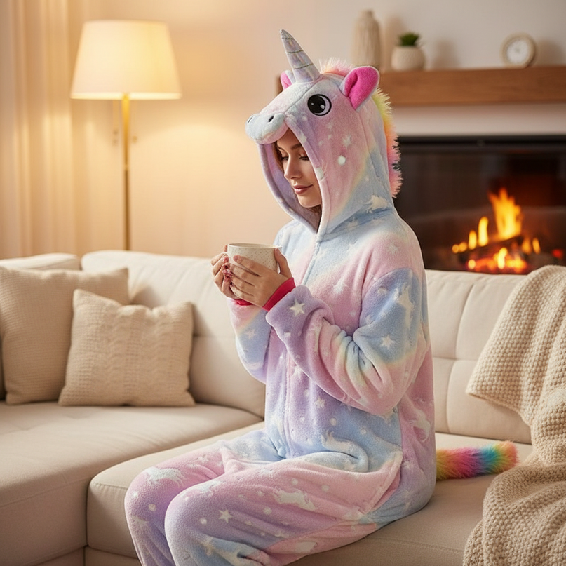 glow in the dark unicorn onesie - lifestyle