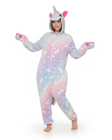 glow in the dark unicorn onesie - white-bg