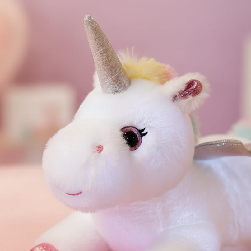 glowing unicorn plush - detail