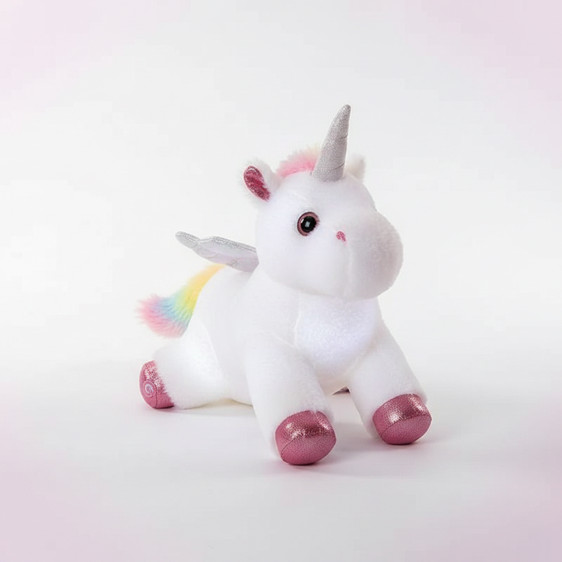 glowing unicorn plush - white-bg