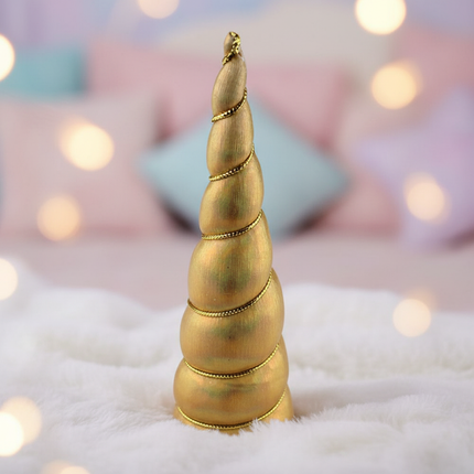 gold iridescent unicorn horn - lifestyle