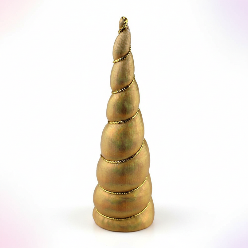 gold iridescent unicorn horn - white-bg