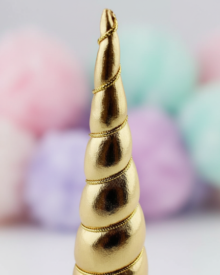 gold mermaid unicorn horn - detail