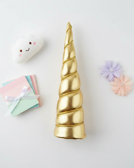 gold mermaid unicorn horn - flat-lay