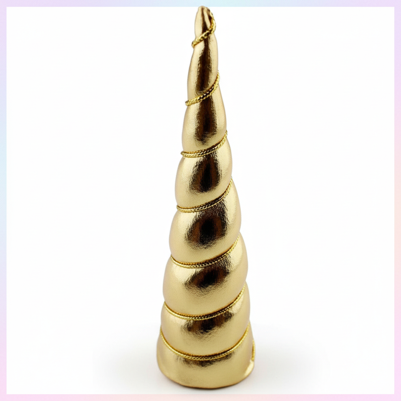 gold mermaid unicorn horn - white-bg