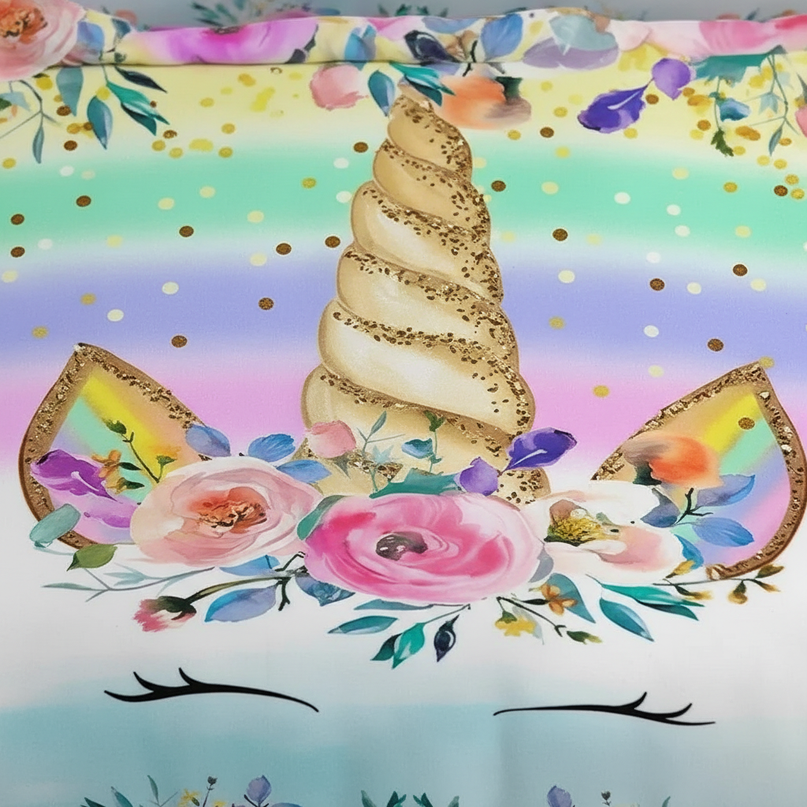 gold unicorn bedding - detail