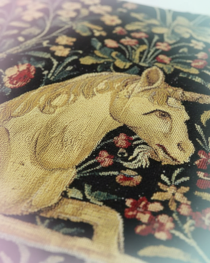 gold unicorn blanket - detail