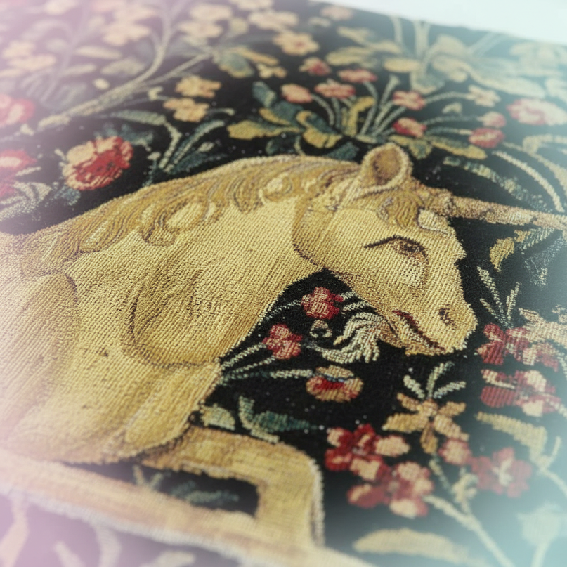 gold unicorn blanket - detail