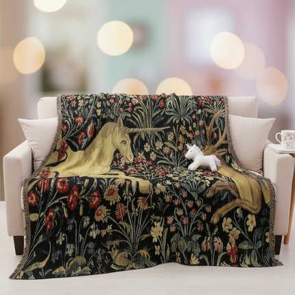 gold unicorn blanket - lifestyle