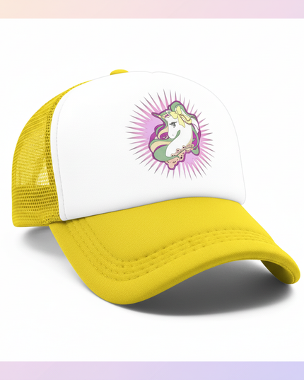 gold unicorn hat - white-bg