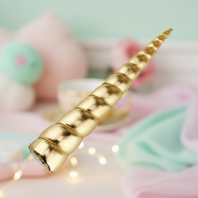 gold unicorn horn cosplay prop - lifestyle