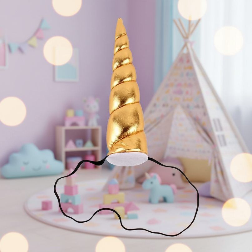 gold unicorn horn headband - lifestyle