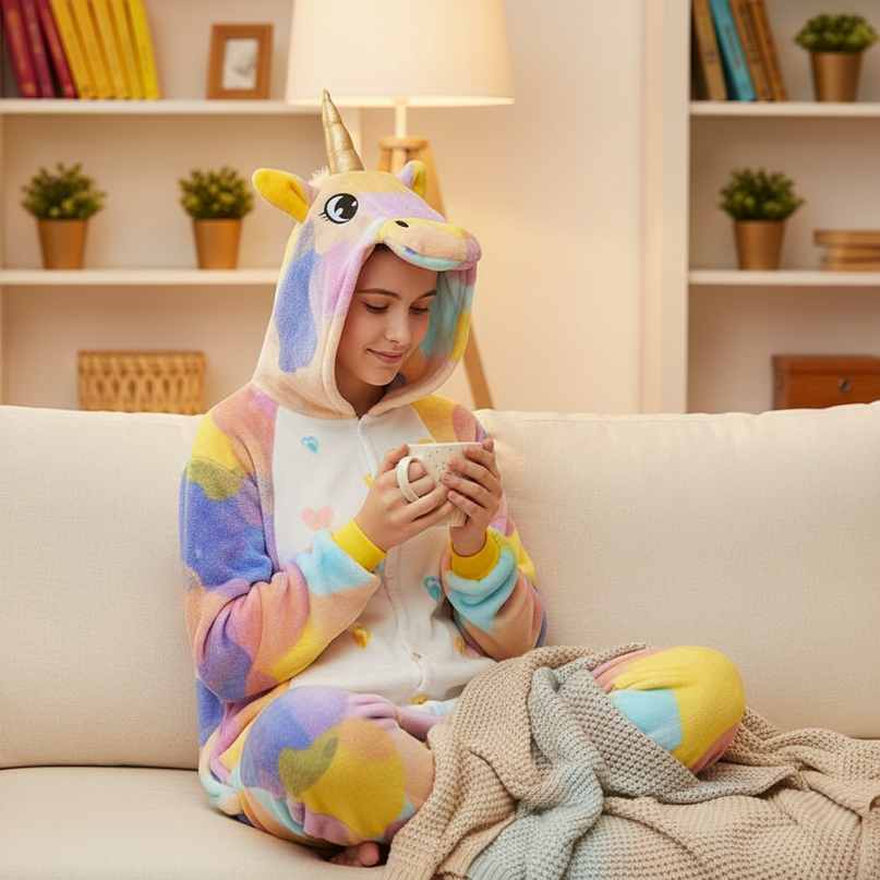gold unicorn onesie - lifestyle