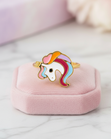 gold unicorn ring - lifestyle