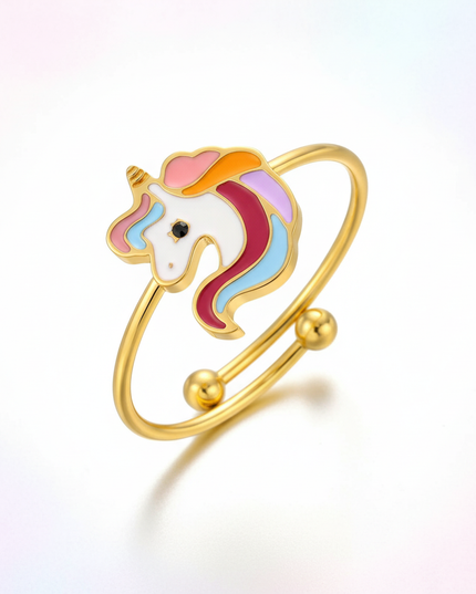 gold unicorn ring - white-bg