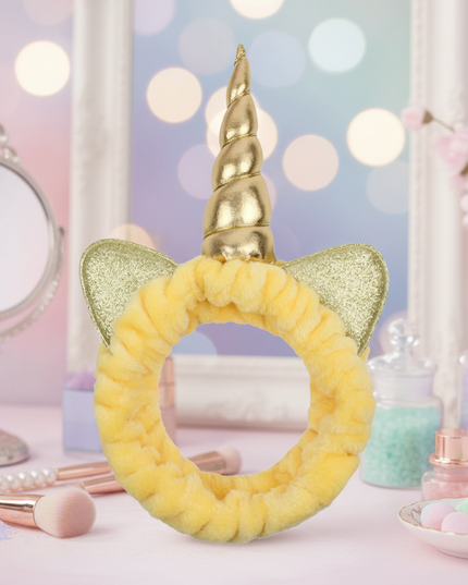gold unicorn spa headband - lifestyle