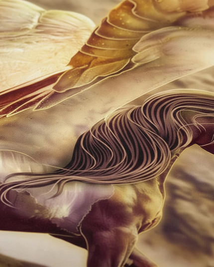 golden pegasus bedding - detail