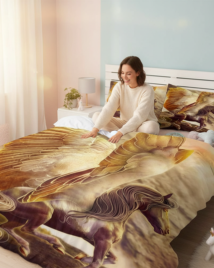 golden pegasus bedding - in-use