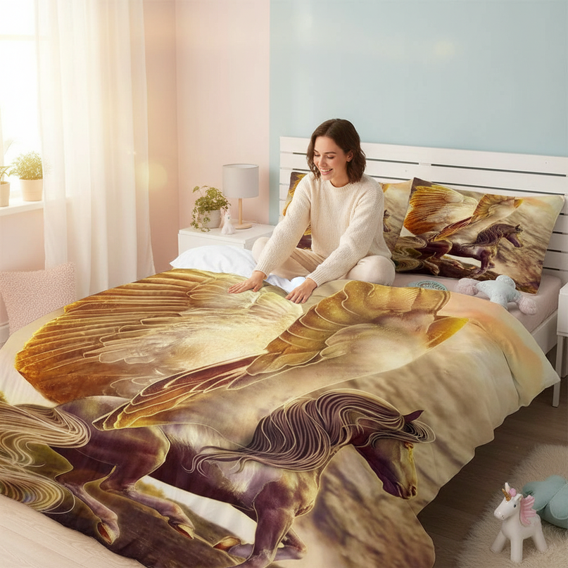 golden pegasus bedding - in-use